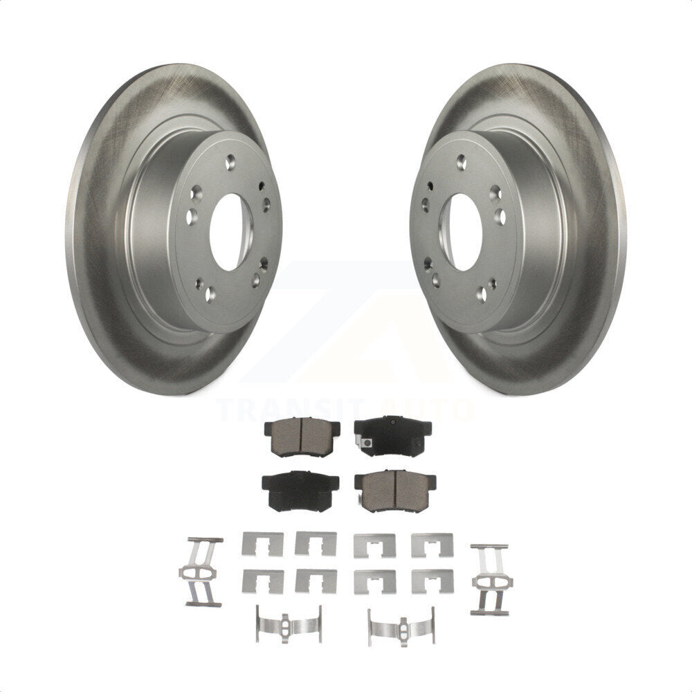 Rear Coated Disc Brake Rotors And Ceramic Pads Kit For Honda Accord Acura ILX KGC-101640 by Transit Auto