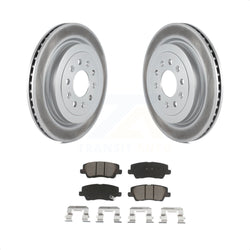 Rear Coated Disc Brake Rotors And Ceramic Pads Kit For Cadillac ATS KGC-101646
