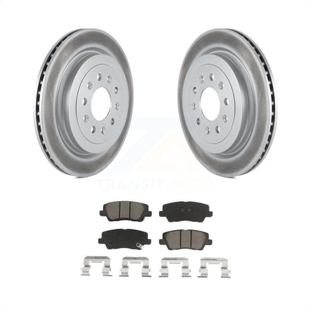 Rear Coated Disc Brake Rotors And Ceramic Pads Kit For Cadillac ATS KGC-101646 by Transit Auto