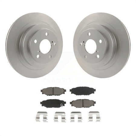 Rear Coated Disc Brake Rotors And Ceramic Pads Kit For Subaru Legacy KGC-101650 by Transit Auto