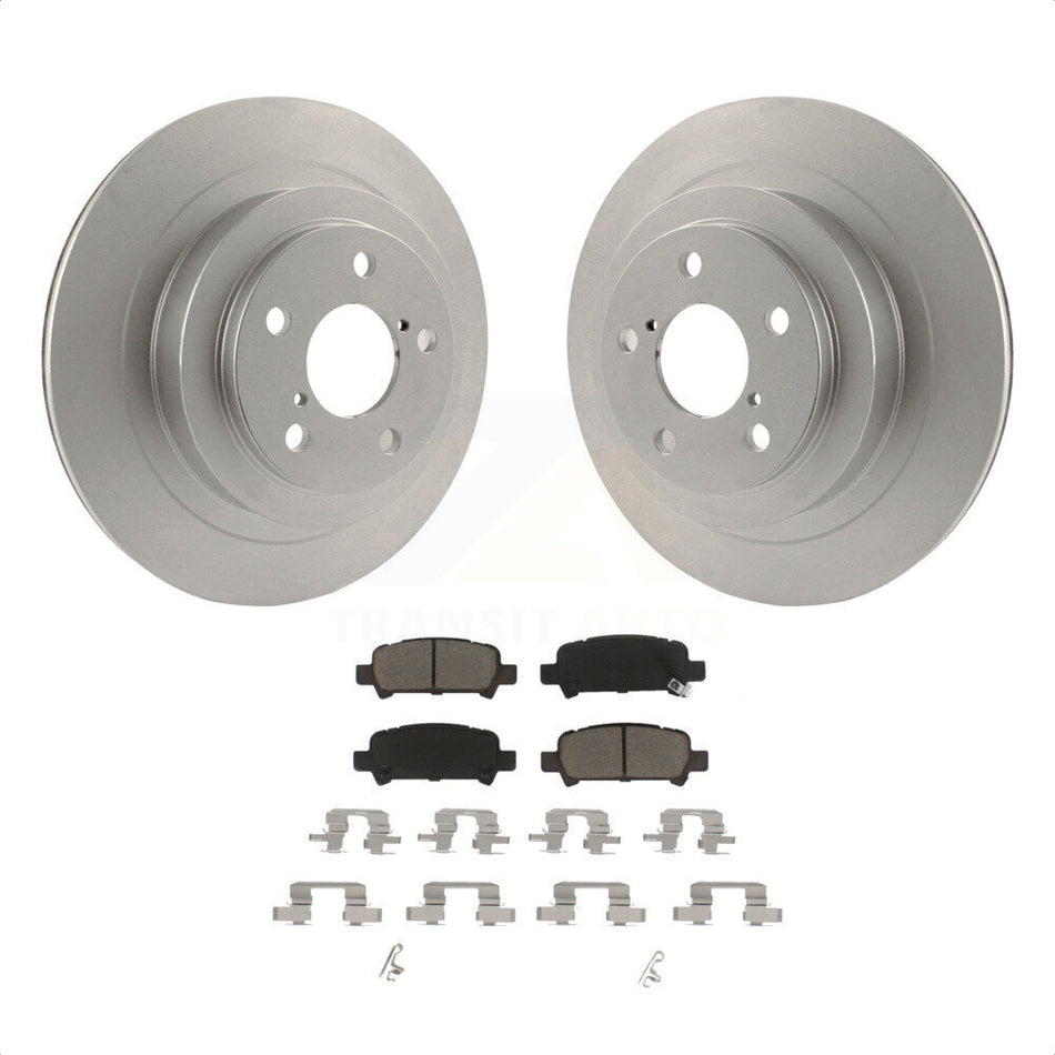 Rear Coated Disc Brake Rotors And Ceramic Pads Kit For Subaru Legacy KGC-101651 by Transit Auto