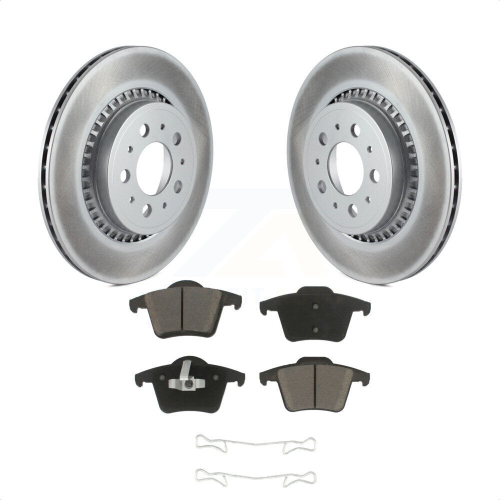 Rear Coated Disc Brake Rotors And Ceramic Pads Kit For 2003-2014 Volvo XC90 KGC-101654 by Transit Auto