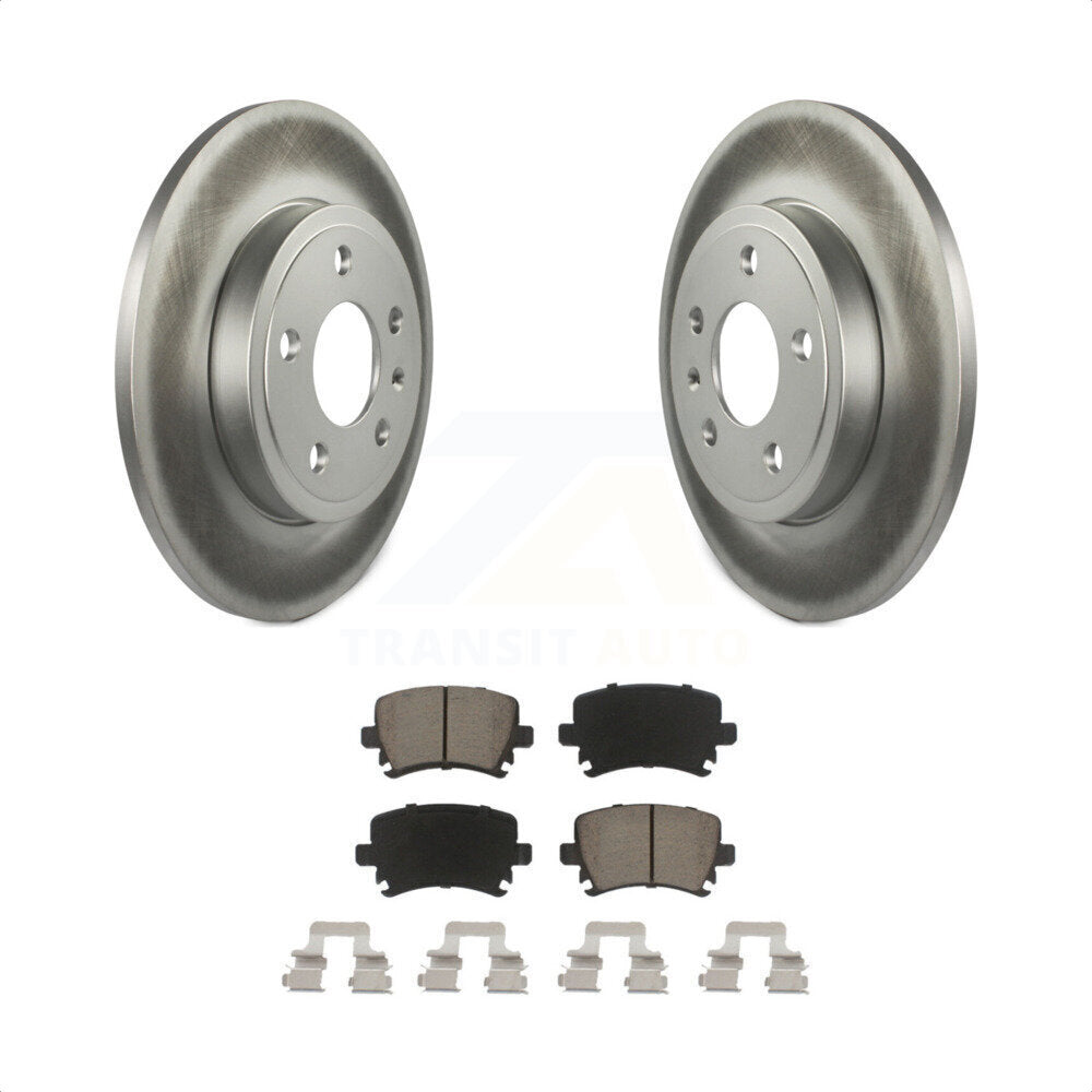 Rear Coated Disc Brake Rotors And Ceramic Pads Kit For Audi A4 Quattro KGC-101673 by Transit Auto