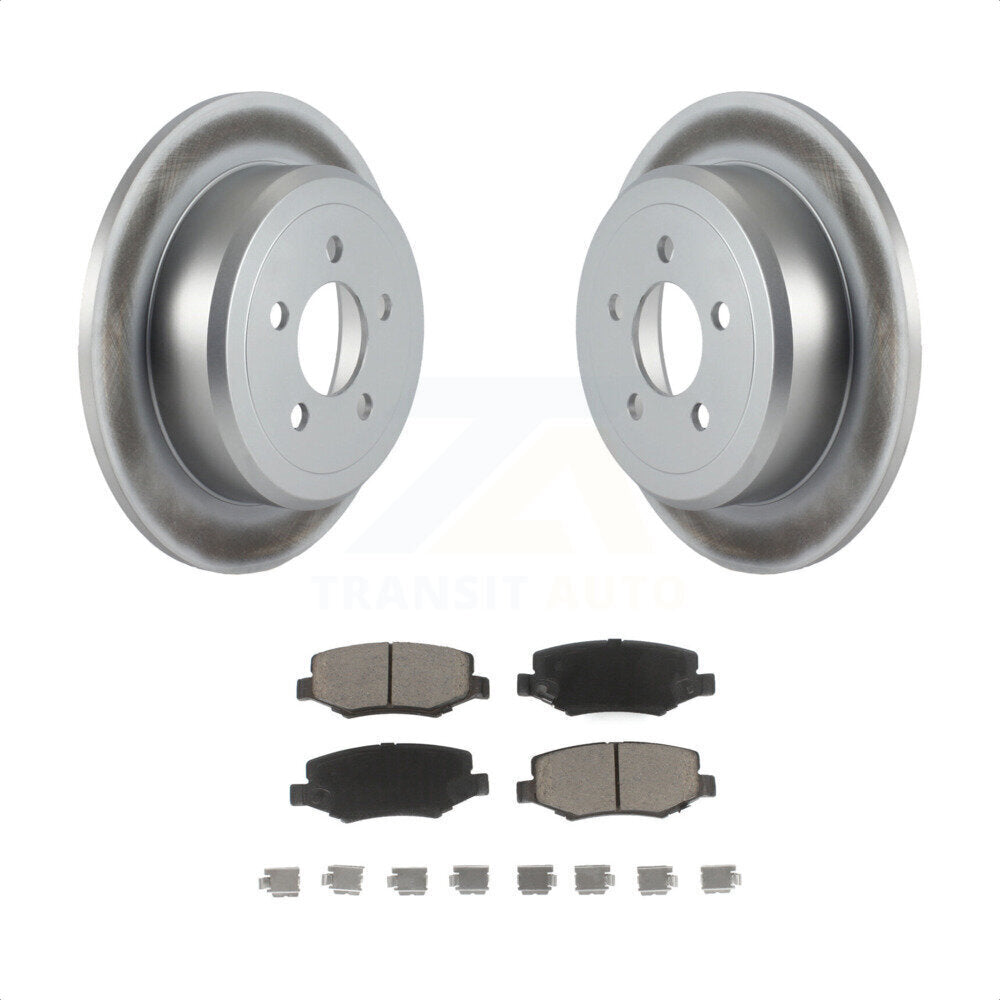 Rear Coated Disc Brake Rotors And Ceramic Pads Kit For Jeep Liberty Dodge Nitro KGC-101674 by Transit Auto