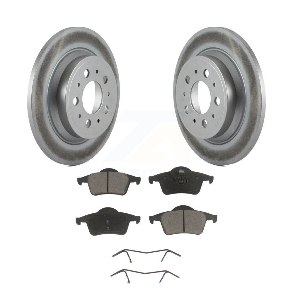 Rear Coated Disc Brake Rotors And Ceramic Pads Kit For Volvo S60 V70 XC70 S80 KGC-101684 by Transit Auto