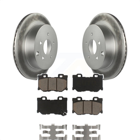 Rear Coated Disc Brake Rotors And Ceramic Pads Kit For INFINITI Q50 Q60 Q70 KGC-101692 by Transit Auto