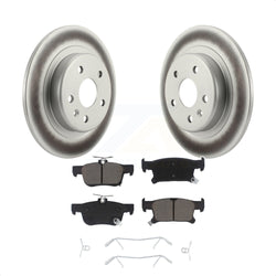 Rear Coated Disc Brake Rotors And Ceramic Pads Kit For 2019-2020 Buick Envision With 315mm Diameter Rotor KGC-101695