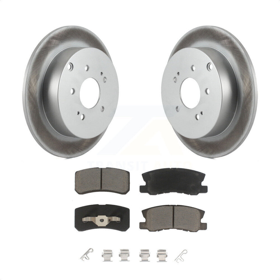 Rear Coated Disc Brake Rotors And Ceramic Pads Kit For Mitsubishi Endeavor KGC-101708 by Transit Auto