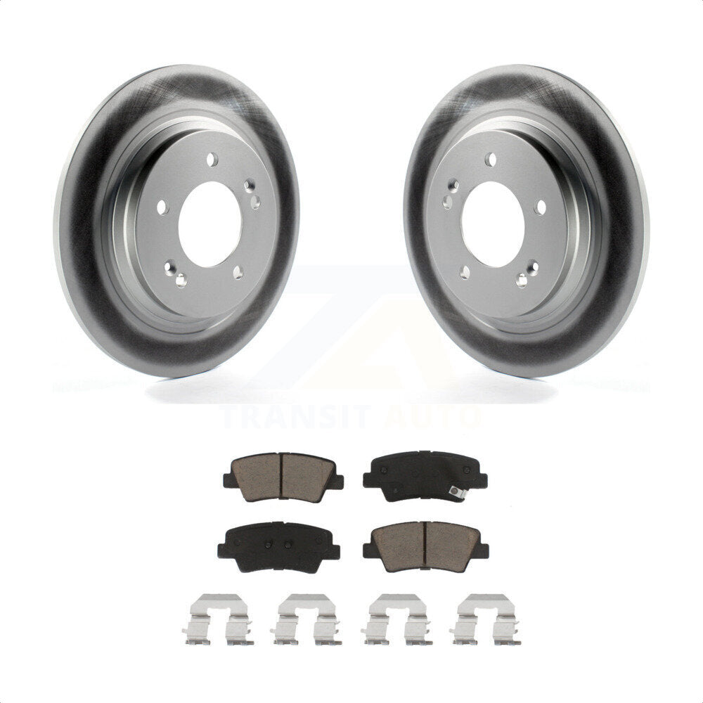 Rear Coated Disc Brake Rotors And Ceramic Pads Kit For Hyundai Sonata Azera KGC-101732 by Transit Auto