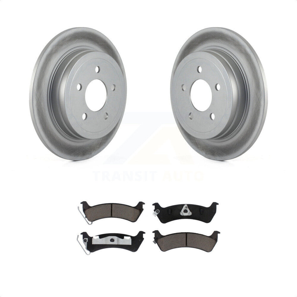 Rear Coated Disc Brake Rotors And Ceramic Pads Kit For Ford Explorer Sport Trac KGC-101733 by Transit Auto