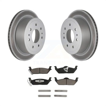 Rear Coated Disc Brake Rotors And Ceramic Pads Kit For Ford F-150 Lincoln Mark LT KGC-101737 by Transit Auto