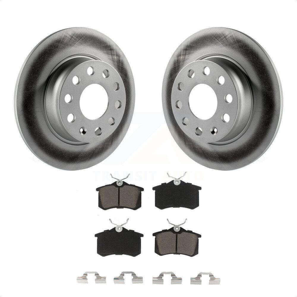 Rear Coated Disc Brake Rotors And Ceramic Pads Kit For Volkswagen Beetle Golf With 272mm Diameter Rotor KGC-101750 by Transit Auto