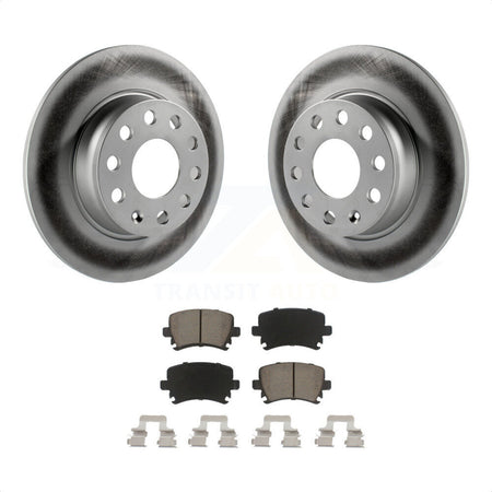 Rear Coated Disc Brake Rotors And Ceramic Pads Kit For Volkswagen GTI KGC-101760 by Transit Auto