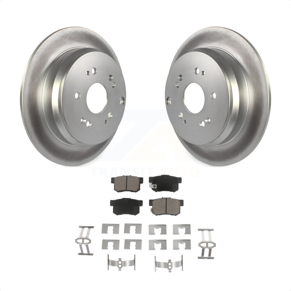 Rear Coated Disc Brake Rotors And Ceramic Pads Kit For Acura RDX KGC-101775 by Transit Auto