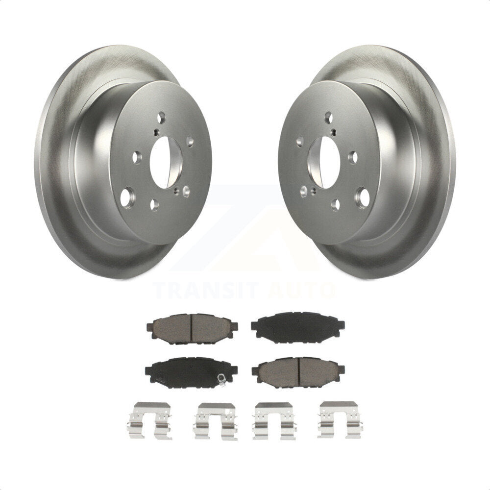 Rear Coated Disc Brake Rotors And Ceramic Pads Kit For Subaru Forester Impreza Crosstrek XV KGC-101778 by Transit Auto