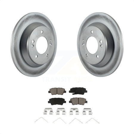 Rear Coated Disc Brake Rotors And Ceramic Pads Kit For 2014-2017 Kia Rondo With Manual Parking KGC-101793 by Transit Auto