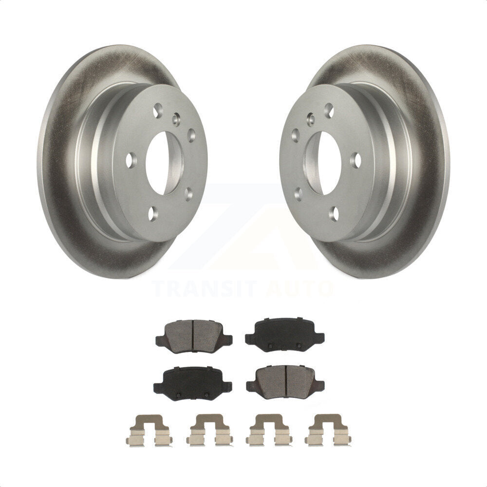 Rear Coated Disc Brake Rotors And Ceramic Pads Kit For 2006-2011 Mercedes-Benz B200 KGC-101795 by Transit Auto