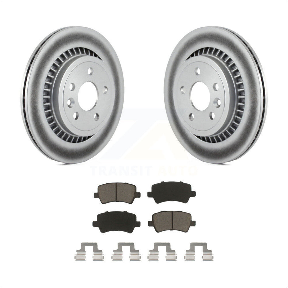 Rear Coated Disc Brake Rotors And Ceramic Pads Kit For 2010-2017 Volvo XC60 KGC-101796 by Transit Auto