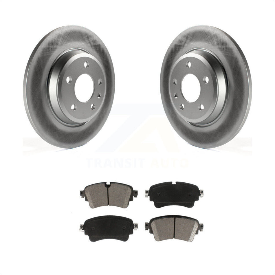 Rear Coated Disc Brake Rotors And Ceramic Pads Kit For Audi A4 Quattro KGC-101802 by Transit Auto