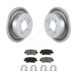 Rear Coated Disc Brake Rotors And Ceramic Pads Kit For 2010 Hyundai Elantra Sedan From 03 23 10 KGC-101814
