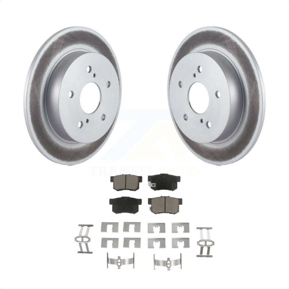 Rear Coated Disc Brake Rotors And Ceramic Pads Kit For Suzuki SX4 Crossover KGC-101816 by Transit Auto