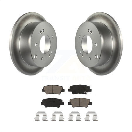 Rear Coated Disc Brake Rotors And Ceramic Pads Kit For 2010-2013 Kia Soul KGC-101828 by Transit Auto