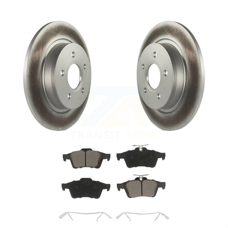 Rear Coated Disc Brake Rotors And Ceramic Pads Kit For Volvo S40 C70 C30 V50 KGC-101831 by Transit Auto