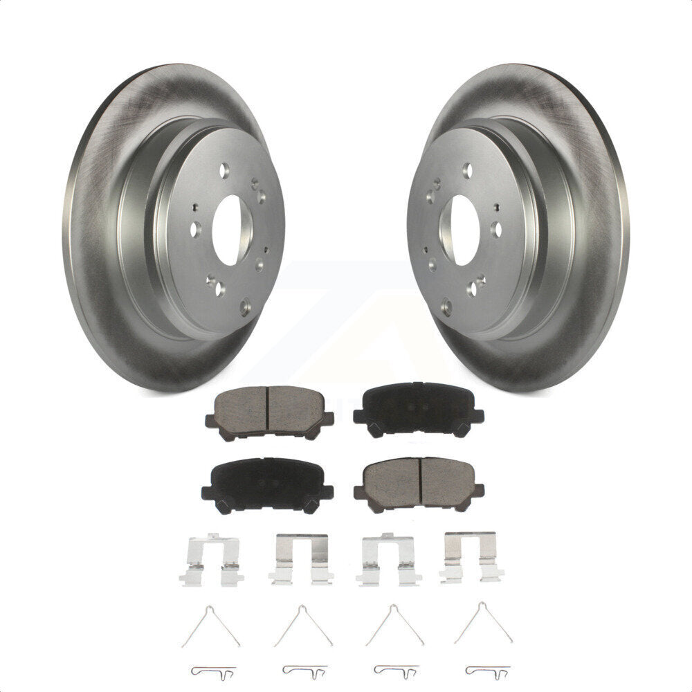 Rear Coated Disc Brake Rotors And Ceramic Pads Kit For Honda Odyssey Pilot Acura MDX ZDX KGC-101834 by Transit Auto