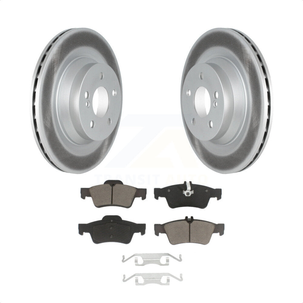 Rear Coated Disc Brake Rotors And Ceramic Pads Kit For Mercedes-Benz CLS550 E550 KGC-101843 by Transit Auto