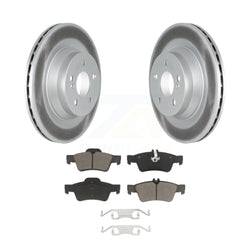 Rear Coated Disc Brake Rotors And Ceramic Pads Kit For Mercedes-Benz CLS550 E550 KGC-101843