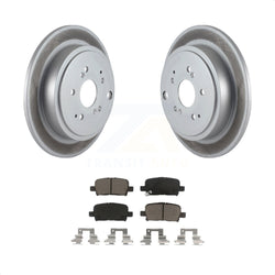 Rear Coated Disc Brake Rotors And Ceramic Pads Kit For Honda Pilot Acura MDX KGC-101854