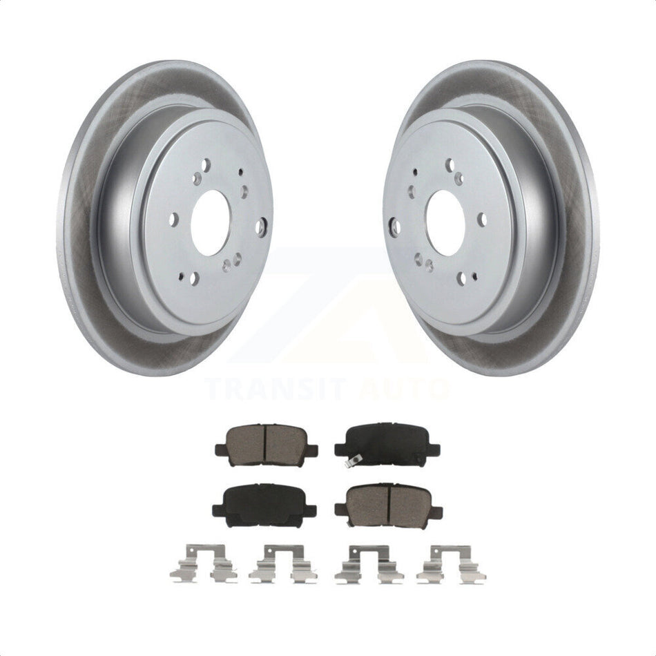 Rear Coated Disc Brake Rotors And Ceramic Pads Kit For Honda Pilot Acura MDX KGC-101854 by Transit Auto