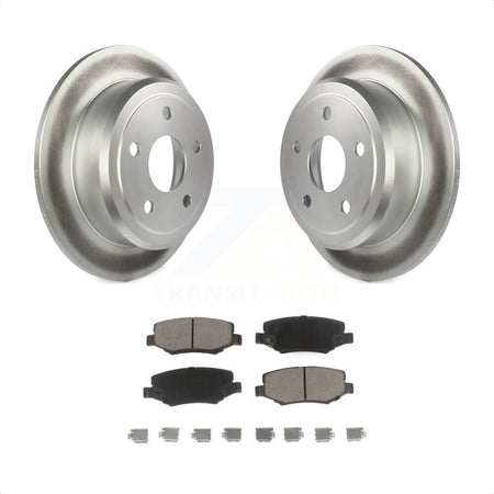 Rear Coated Disc Brake Rotors And Ceramic Pads Kit For Jeep Wrangler JK KGC-101858 by Transit Auto