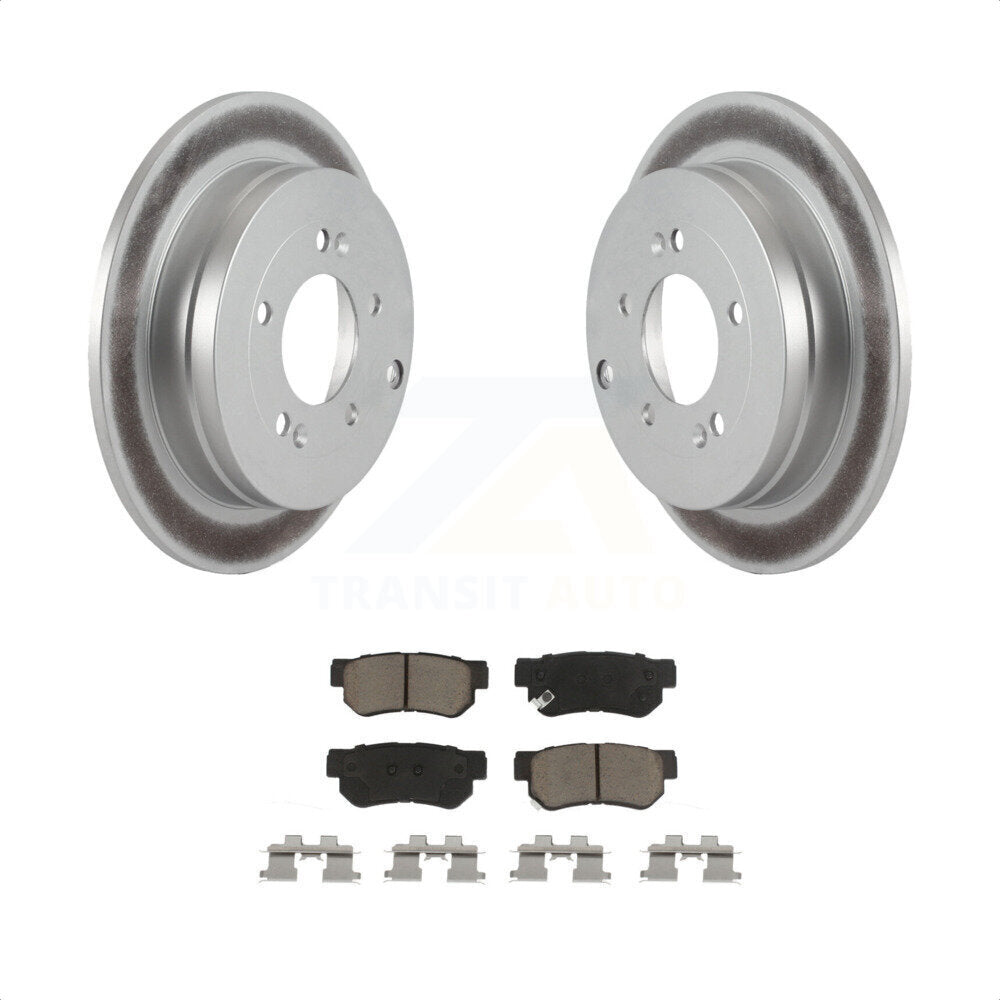 Rear Coated Disc Brake Rotors And Ceramic Pads Kit For 2006-2009 Hyundai Azera KGC-101861 by Transit Auto