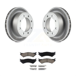 Rear Coated Disc Brake Rotors And Ceramic Pads Kit For Ford E-350 Super Duty E-250 Econoline Club Wagon E-150 KGC-101862
