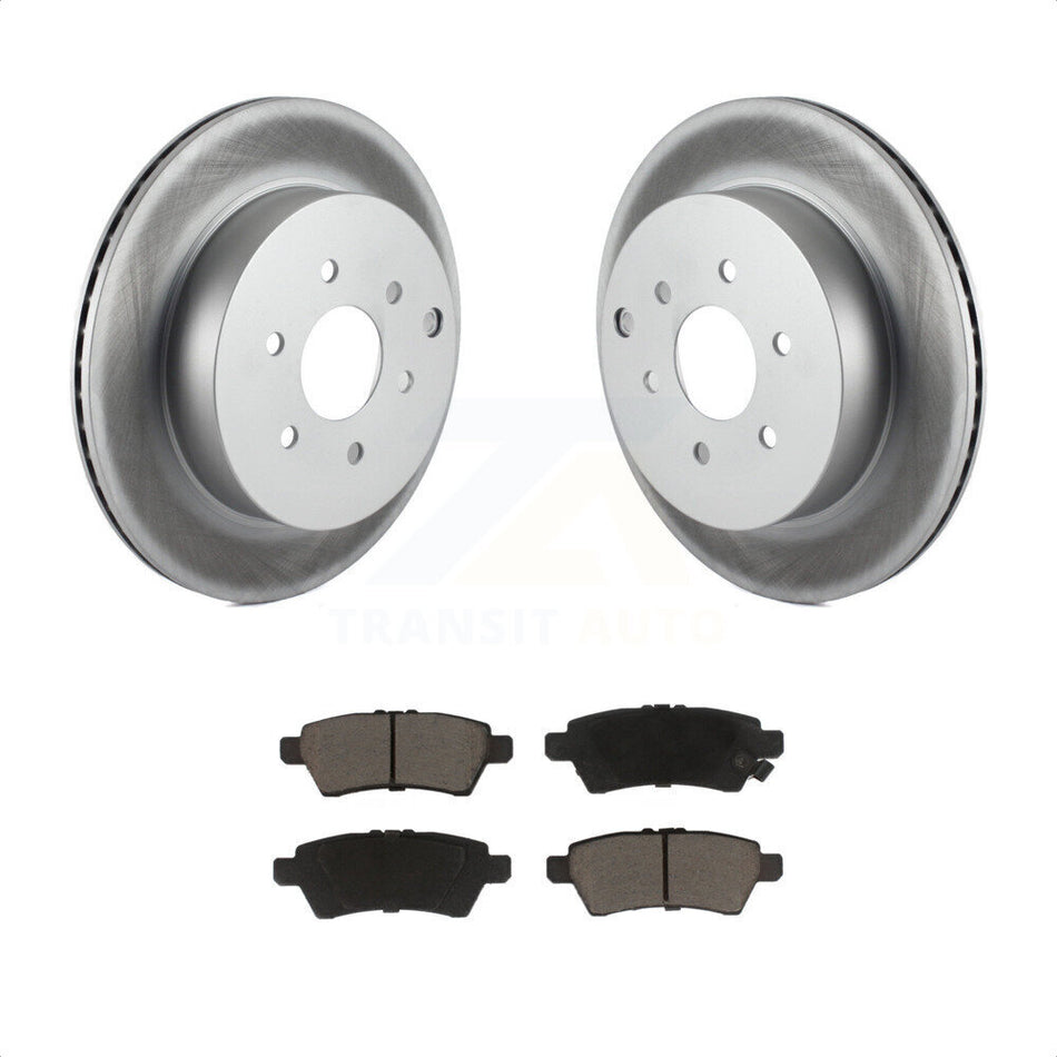 Rear Coated Disc Brake Rotors And Ceramic Pads Kit For 2005-2012 Nissan Pathfinder KGC-101864 by Transit Auto