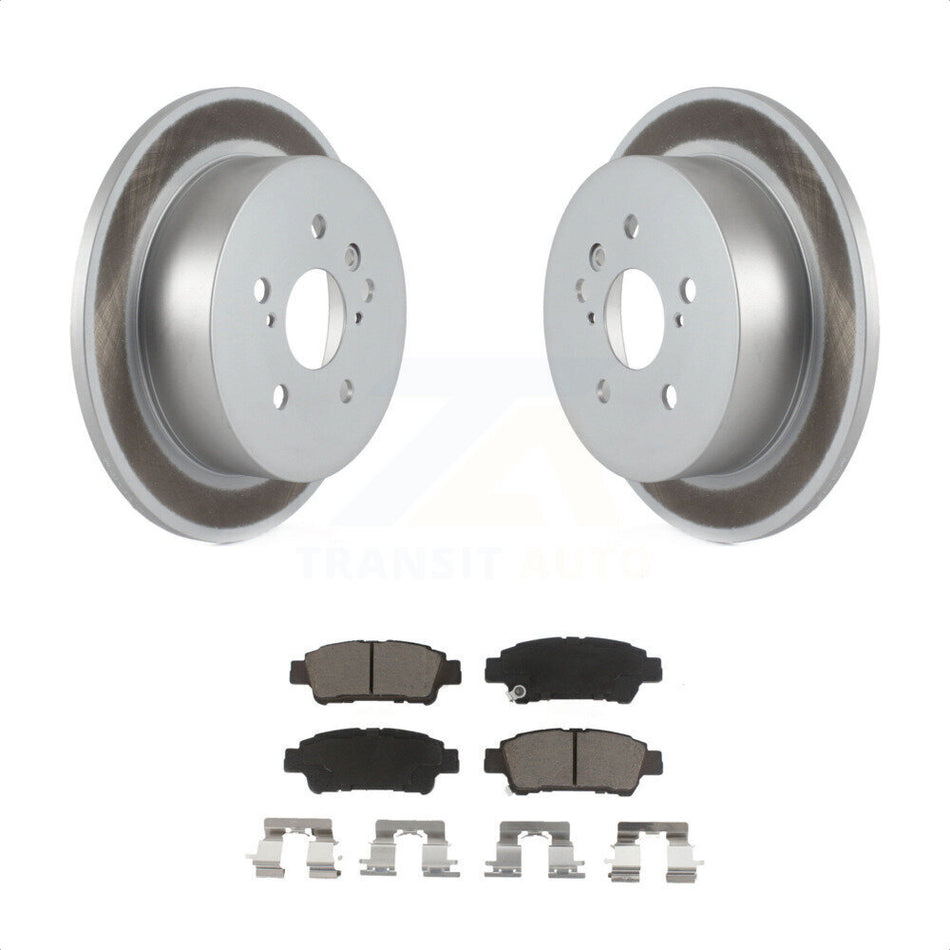 Rear Coated Disc Brake Rotors And Ceramic Pads Kit For 2004-2010 Toyota Sienna KGC-101866 by Transit Auto