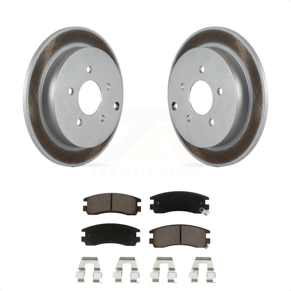 Rear Coated Disc Brake Rotors And Ceramic Pads Kit For Buick Rendezvous Chevrolet Venture Pontiac Montana Aztek Oldsmobile Silhouette KGC-101869 by Transit Auto