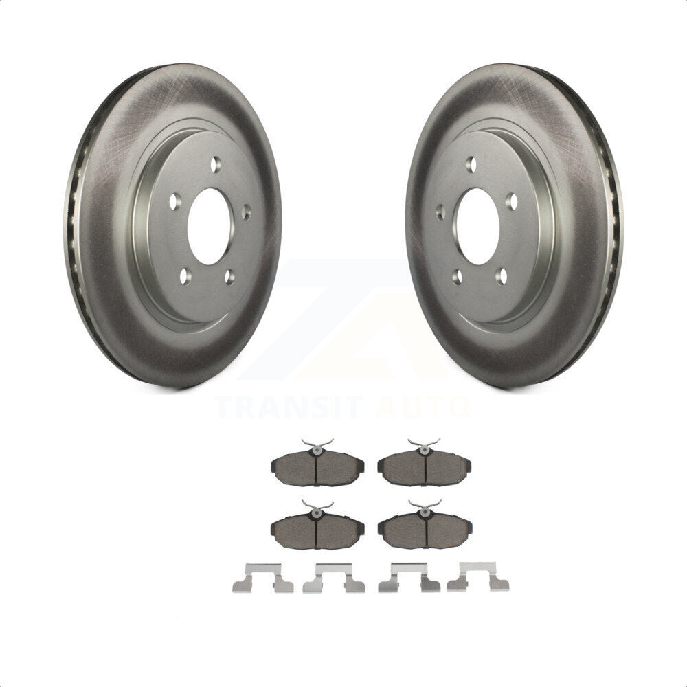 Rear Coated Disc Brake Rotors And Ceramic Pads Kit For Ford Mustang KGC-101871 by Transit Auto