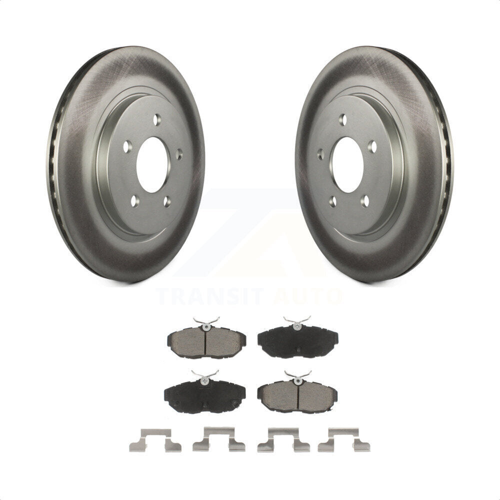 Rear Coated Disc Brake Rotors And Ceramic Pads Kit For Ford Mustang KGC-101872 by Transit Auto