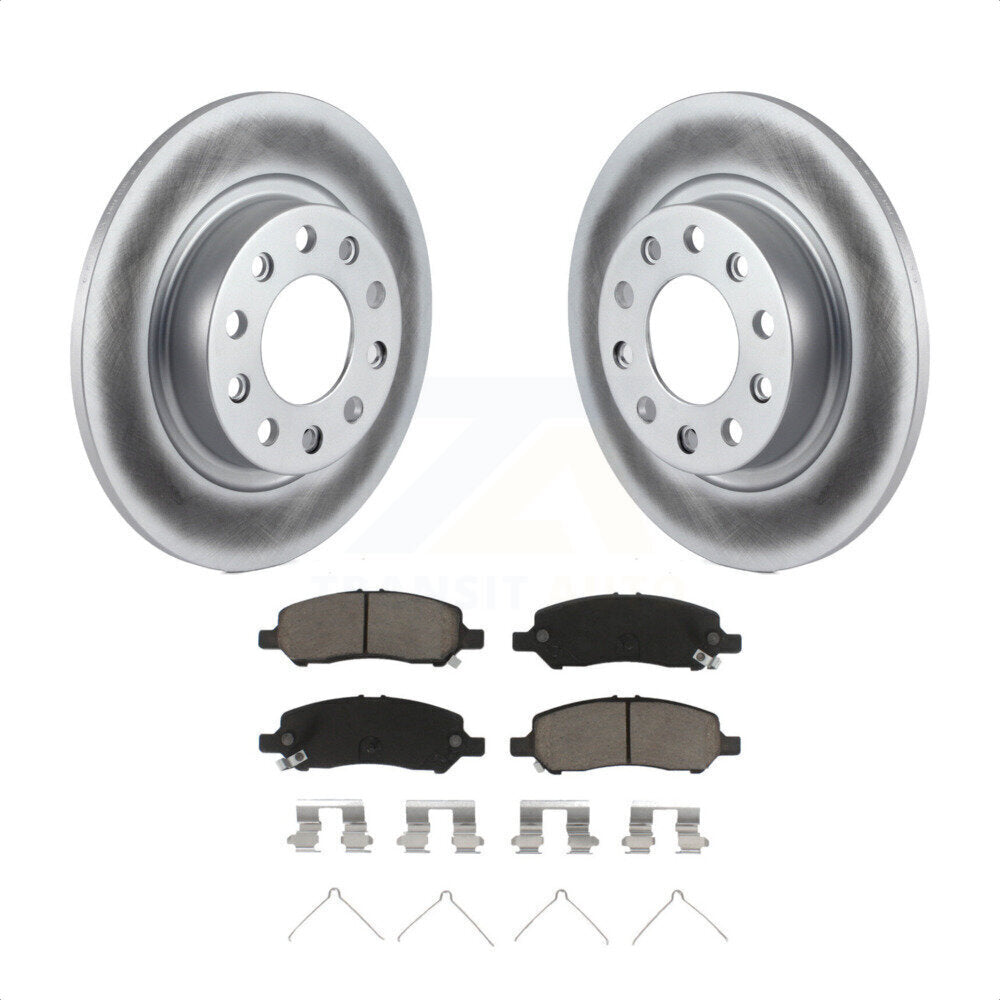 Rear Coated Disc Brake Rotors And Ceramic Pads Kit For 2013-2016 Dodge Dart KGC-101875 by Transit Auto