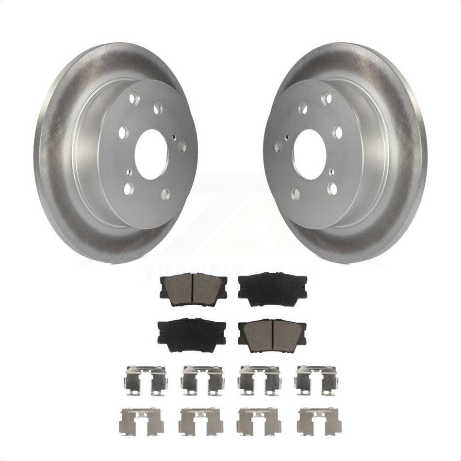 Rear Coated Disc Brake Rotors And Ceramic Pads Kit For Toyota RAV4 Lexus HS250h KGC-101876 by Transit Auto