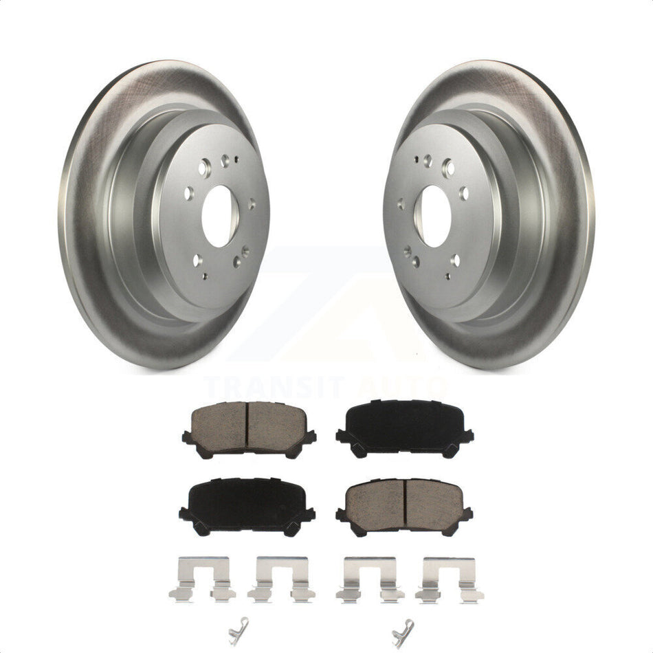 Rear Coated Disc Brake Rotors And Ceramic Pads Kit For 2014-2016 Acura MDX KGC-101880 by Transit Auto