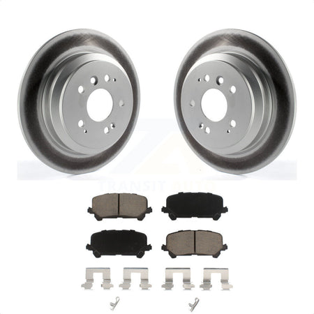 Rear Coated Disc Brake Rotors And Ceramic Pads Kit For Honda Pilot Ridgeline Passport KGC-101889 by Transit Auto