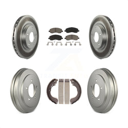 Front Rear Coated Disc Brake Rotors Ceramic Pads And Drum Kit For Jeep Patriot Compass Dodge Caliber Chrysler Sebring Avenger KGC-101958