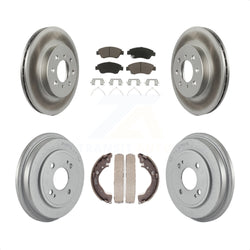 Front Rear Coated Disc Brake Rotors Ceramic Pads And Drum Kit For Honda Fit KGC-101979