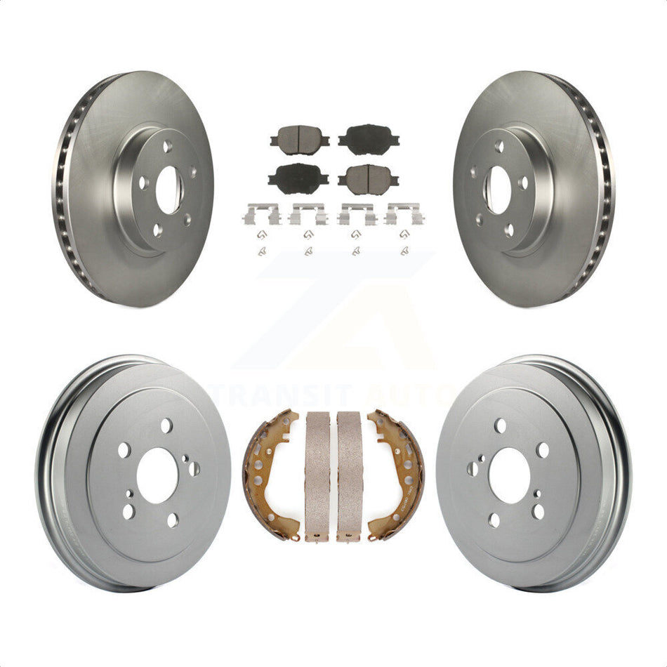 Front Rear Coated Disc Brake Rotors Ceramic Pads And Drum Kit For Toyota Celica KGC-101989 by Transit Auto