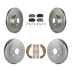 Front Rear Coated Disc Brake Rotors Ceramic Pads And Drum Kit For Toyota Corolla KGC-101990