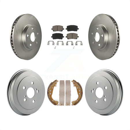 Front Rear Coated Disc Brake Rotors Ceramic Pads And Drum Kit For Toyota Corolla KGC-101990 by Transit Auto