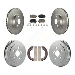 Front Rear Coated Disc Brake Rotors Ceramic Pads And Drum Kit For Toyota Corolla KGC-101991